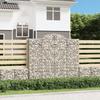 VidaXL Arched Gabion Baskets 2 Pcs 200x50x180/200 Cm Galvanized Iron, Gabion, Gabion Cage, Gabion Wall Basket, Wall 3146404