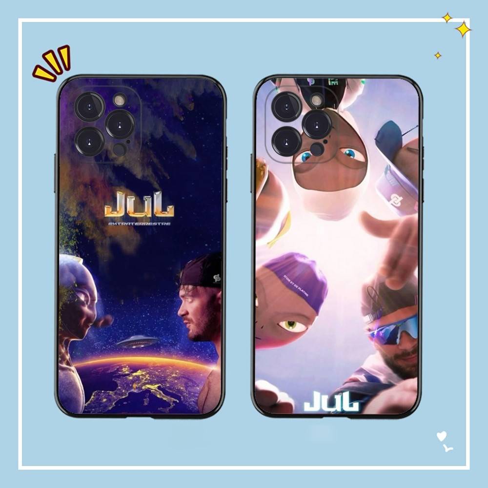 Рэпер JuL C'est Pas Des Lol Для iPhone 17 16 15 14 13 12 11 Pro Max Plus Ударопрочный Черный Мягкий Чехол для Телефона