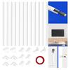 10Pcs 1 Set Wall Cord Cover Cable Concealer Complete Raceway Kit Wire Cables Hide Organizer