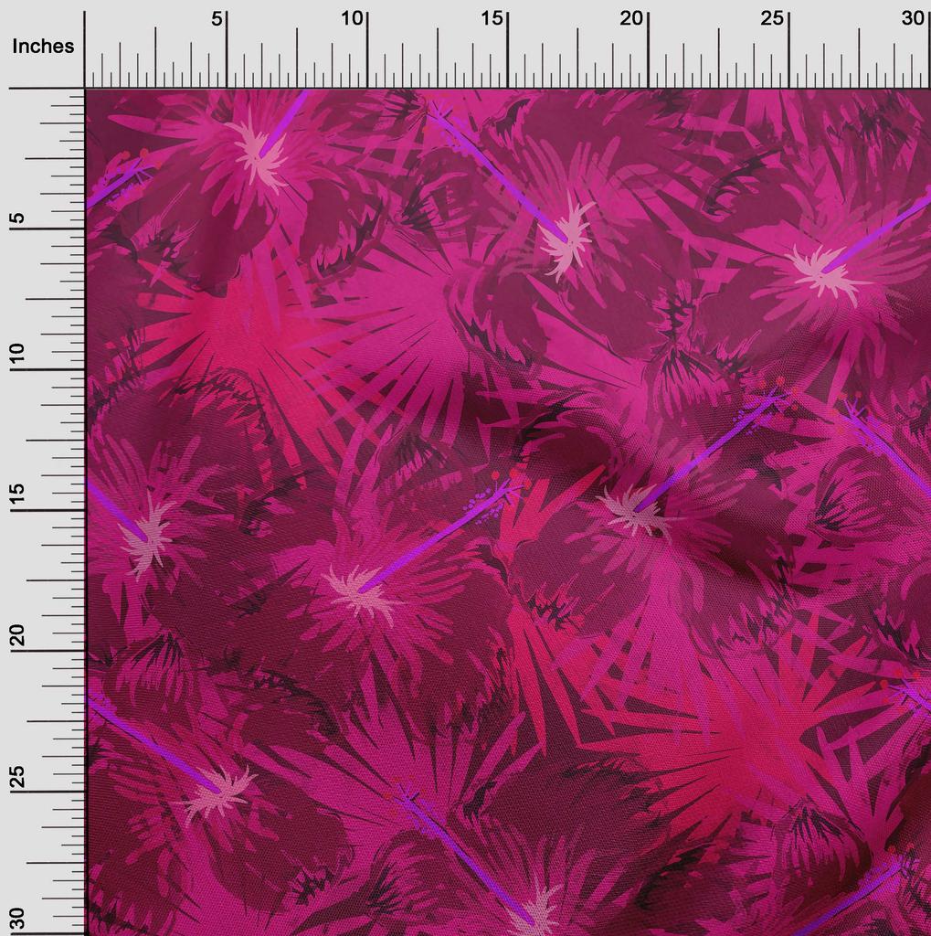 oneOone Хлопковая гибкая темно-бирюзово-зеленая ткань, тропические абстрактные листья, шитье, ремесленные проекты, принты на ткани в ярдах, 40 дюймов