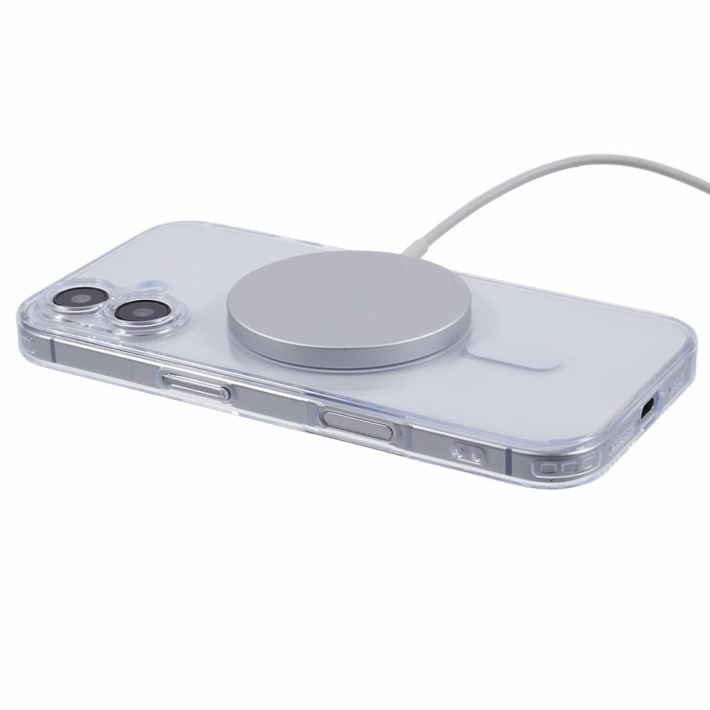 JAUCASE For iPhone 16 Case Compatible with MagSafe PC+TPU Crystal Clear Phone Cover
