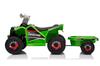 XMX630T Green Battery Quad Bike With Trailer