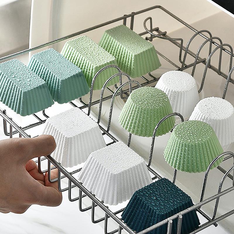 6 шт./набор силиконовых формочек для кексов, круглые, квадратные, прямоугольные, многоразовые, антипригарные формы для кексов, инструменты для украшения выпечки