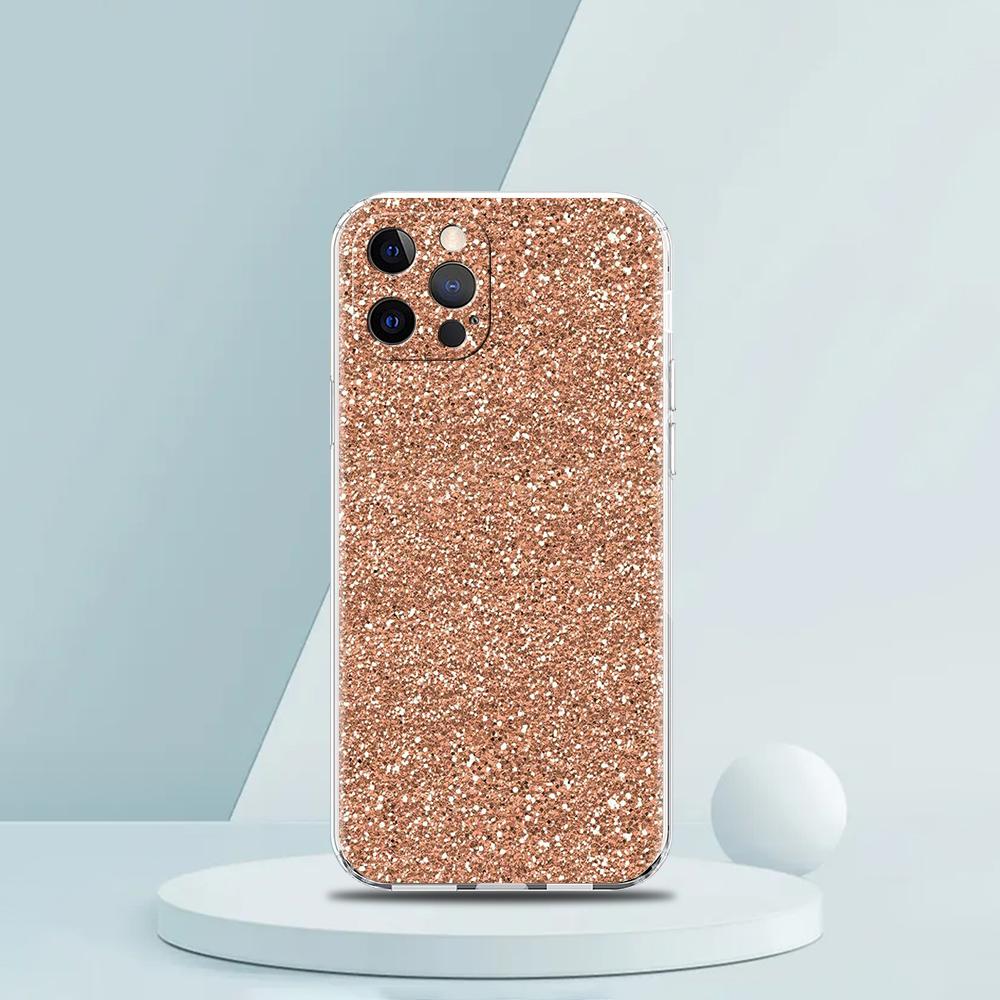 Розовый блестящий мягкий прозрачный чехол для телефона для iPhone 16 15 14 13 12 11 Pro Max XR 8 7 Plus XS Max Ударопрочный корпус Fundas