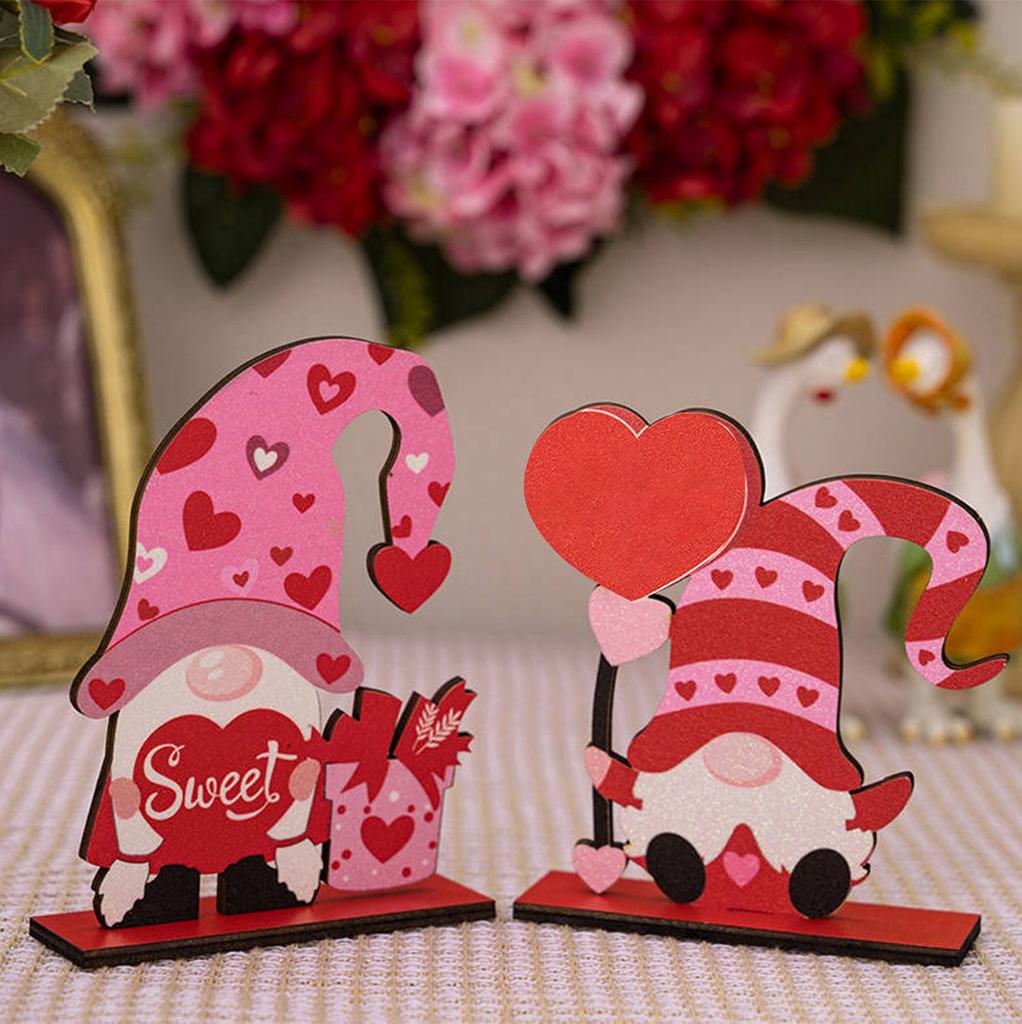Valentine's Day Decorations Creative Love Rudolph Wooden Ornaments Wedding Love Home Decoration.