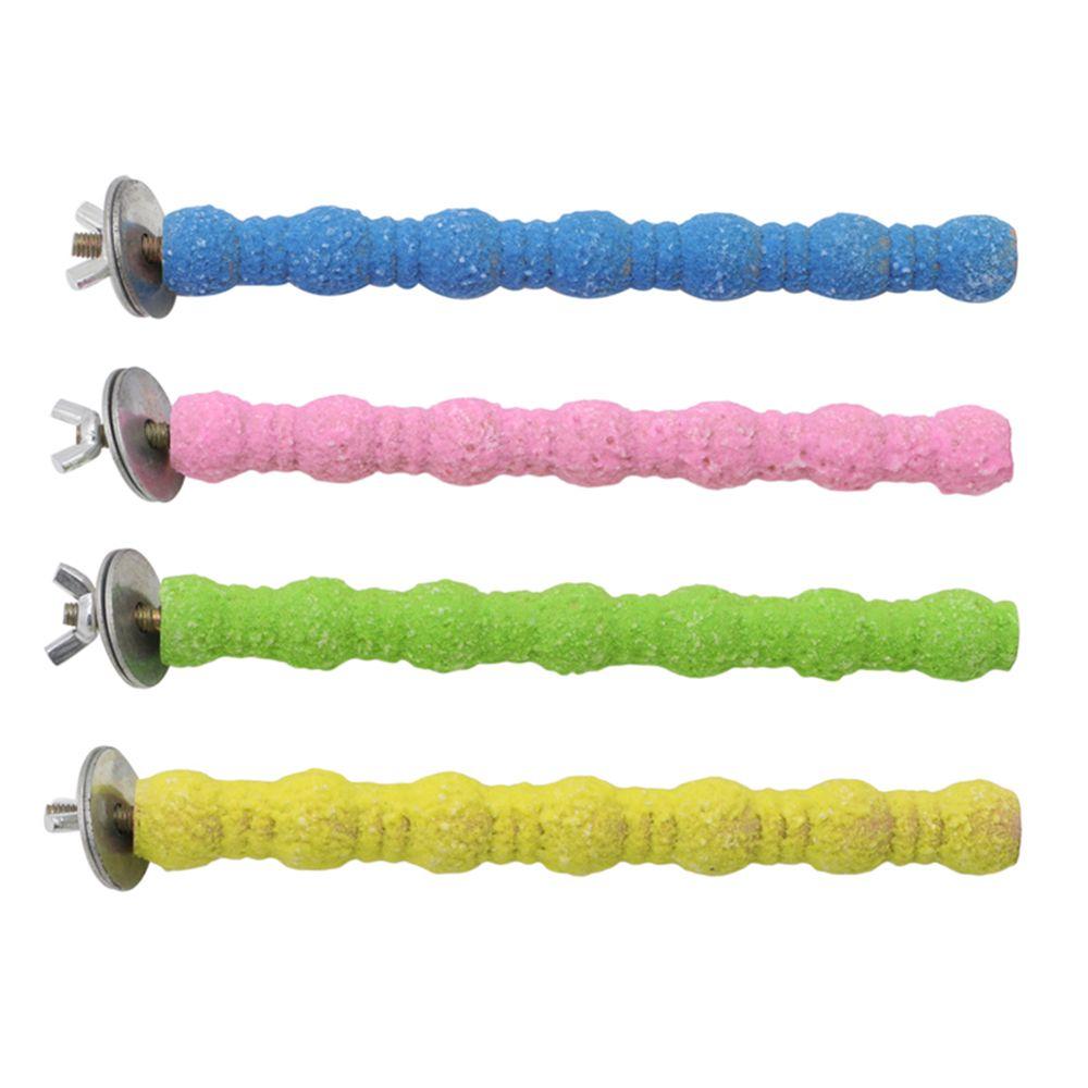 For Bird Cage Parrot Platform Bird Stand Rack Chew Toy Poles Grinding