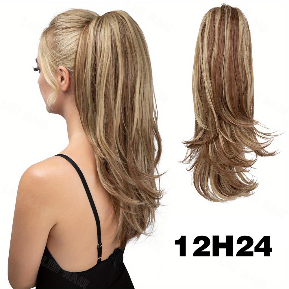 MISS WIG Синтетический длинный волнистый хвостик-клипса, наращивание волос, натуральный хвостик для женщин на каждый день