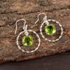 Peridot Gemstone 925 Sterling Silver Jewelry Handmade Drop/Dangle Earrings 1.60" EE-60-4