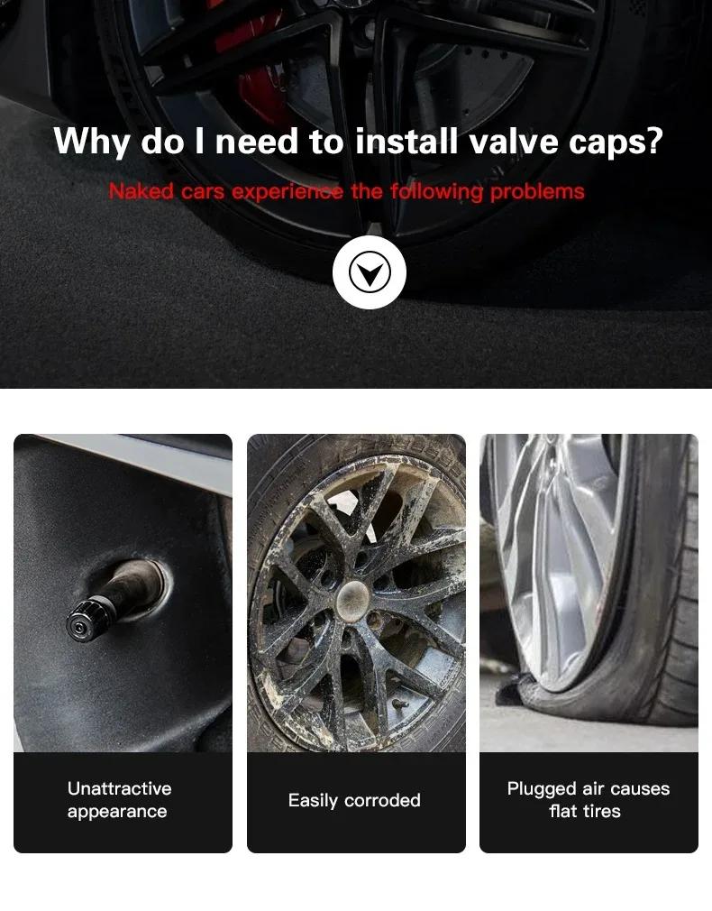 jbvr8 4/8Pcs Car Wheel Tire Valve Stem Cover Dustproof Cap Accessories Fit Mitsubishi Outlander Xpander Colt ASX Delica Pajero Lancer