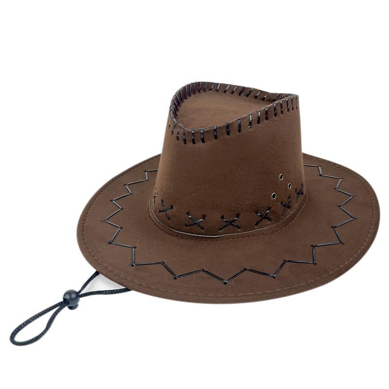 Outdoor Cowboy West Hat Sun Protection Breathable Solid Color Cap Unisex Gift
