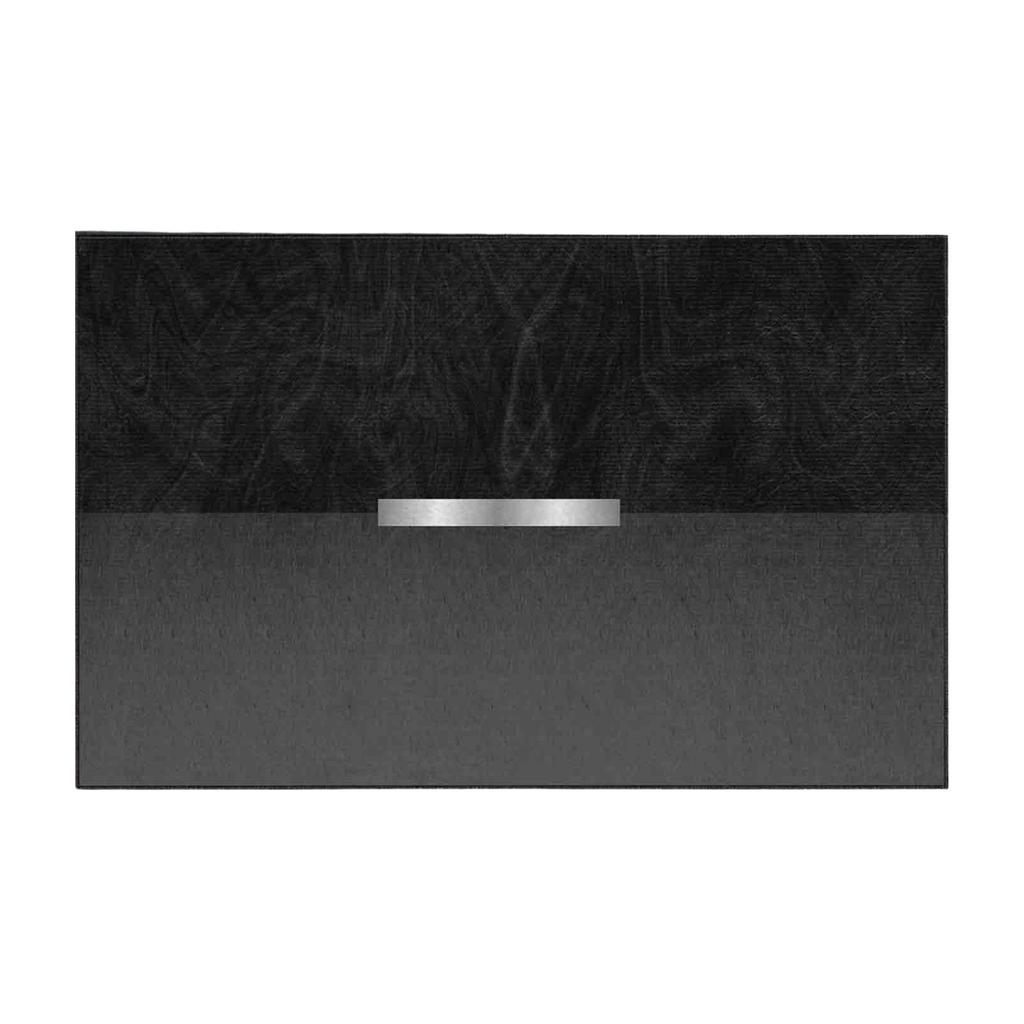 Черный Ковер с 3D Цифровой Печатью из Серебряной Линии, Нескользящий