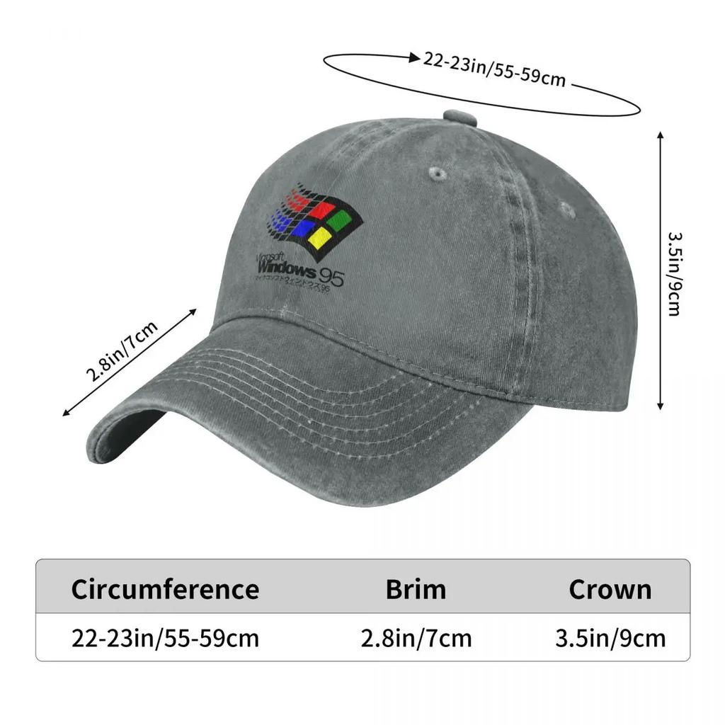 WINDOWS 95 Fashion Baseball Cap Peaked Mens Hat Womens Hats