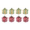 Christmas 2025 Plastic Festival Decorations Snowflake Pattern Ornaments Glitter Exquisite Mini Gift Box Stereoscopic 4pcs/Box