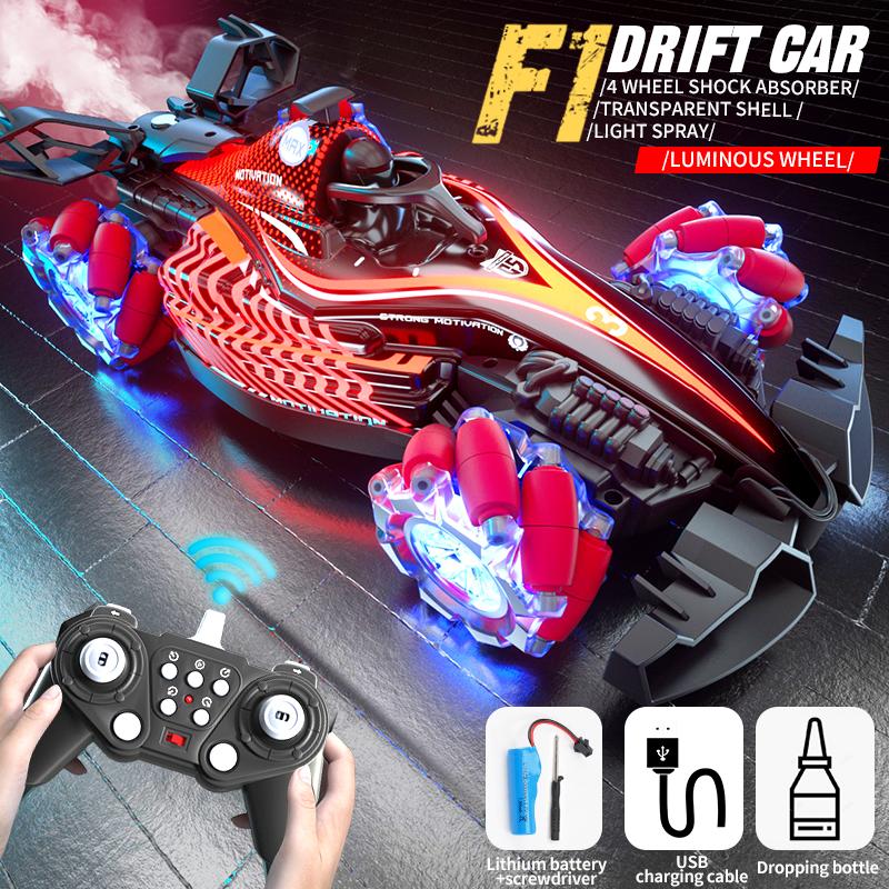Jhd Q186 Jjrc Single Control Hand Gesture Double Control Cool Light Spray Rc Racing Toy Remote Control Stunt Car Q186 Toys Gifts