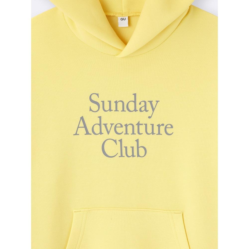 GU by Uniqlo Детская объемная толстовка с капюшоном Логотип