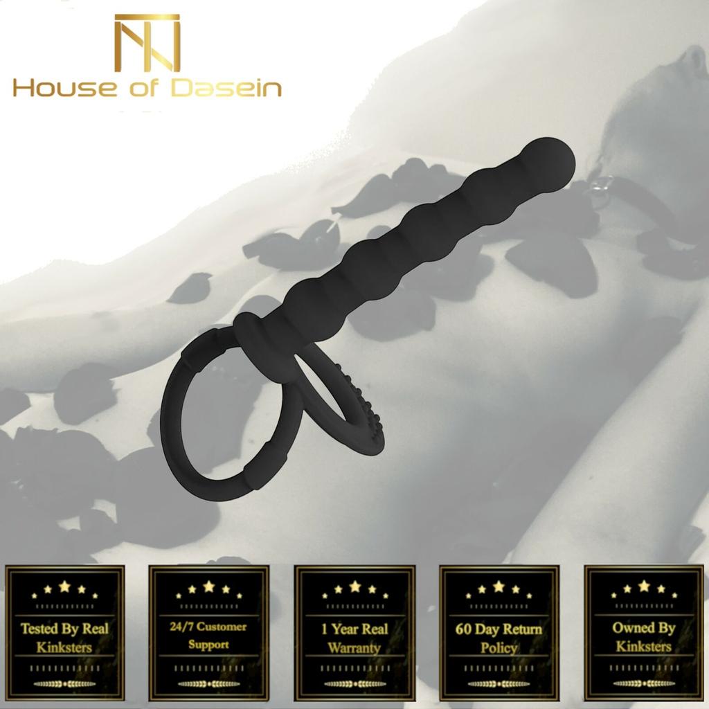 Черное кольцо для двойного проникновения, страпон, анальные бусины, дилдо, анальная пробка, страпоны