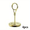 4pcs Premium Table Place Card Holders with Weighted Base Stand and Clip Table Number Holders Metal Place Card Holders Wire Picture Holders