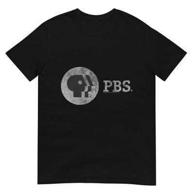 Футболка PBS с состаренным логотипом Public Broadcasting Service
