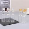 10Pcs 50ml Mini Clear PET Refillable Small Wine Bottles With Leak Proof Screw Lid For Party Wedding Liquor