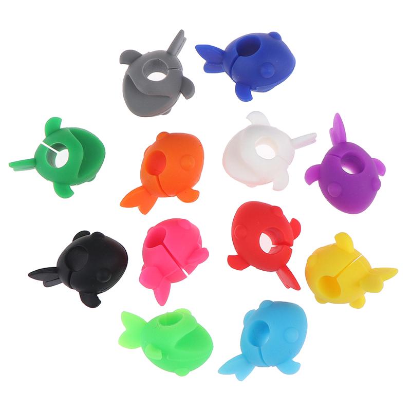6Pcs Silicone Glass Charms Wine Charms Cute Fish Wine Glass Markers