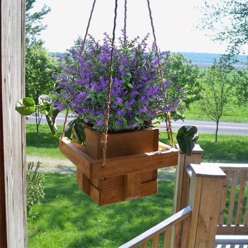 10PCS Artificial Lavender Flower, Outdoor Lavender Flower Plastic Plant, Artificial Flower Artificial Plant, Home Porch Home Decoration