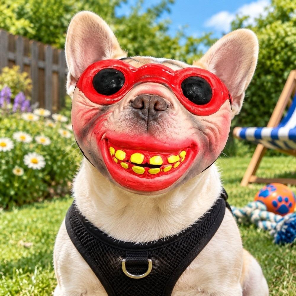 Anti-Bite Smiling Teeth Pet Muzzle Anti-Scavenge Grinning Dog Mask Dog Cross Dressing