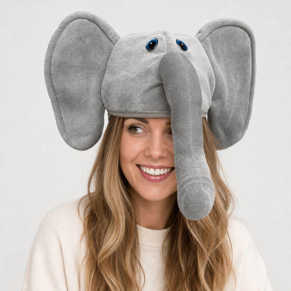 Long Trunk Plush Animal Hat Plush Fabric Cartoon Costume Cap Kids Plush Elephant Hat Halloween