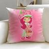 classic cartoon Strawberry Shortcake Cushion Cover Soft  EasyWash Pillow Case  Versatile for Couch Bed Travel and Office