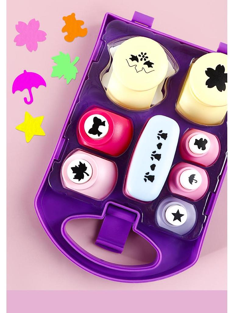 Effort-Saving Embosser Set: DIY Flower Punch Embossing Machine for Kids