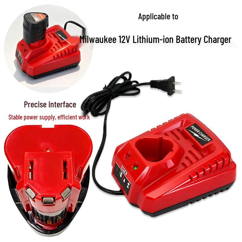 Аккумулятор и зарядное устройство Milwaukee M12 12V для замены к электрогаечному ключу и дрели