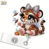 Cute Animal Badge Reel - Extendable ID Clip for Hospital and Office Staff.