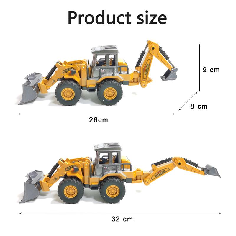 Игрушки 2 в 1 для мальчиков Сплав Трактор Детский Экскаватор Бульдозер Миниатюрная Модель Грузовика Литая Модель Строительной Техники Детские Подарки