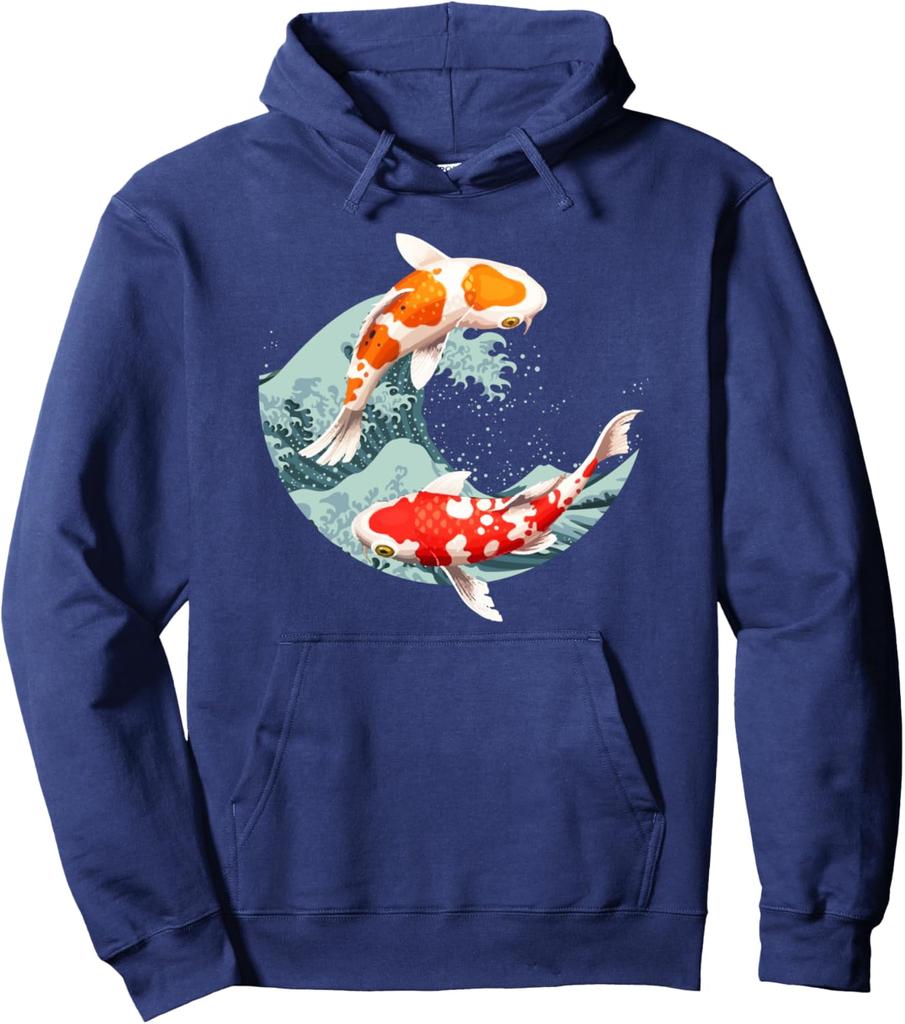 Дизайнерская толстовка с капюшоном Yin Yang Japanese Love Art Koi Hoody с индивидуальным принтом и графикой для женщин, унисекс, забавная толстовка с капюшоном