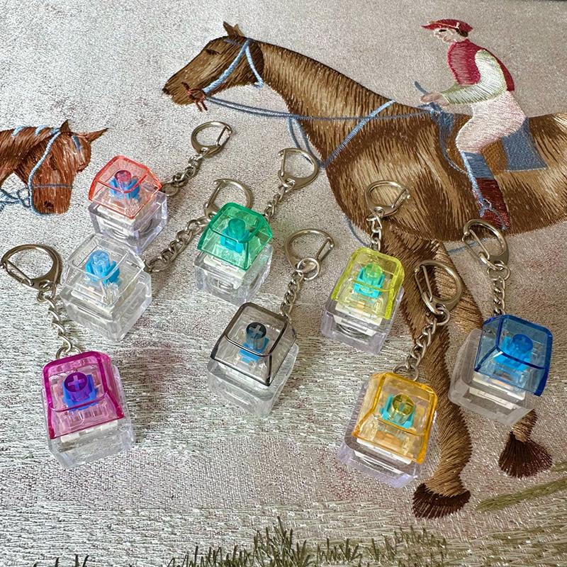 Creative Keycap Keychain Decompression Keycap Pendant Mechanical Keyboard Keyswitch Keychain Novelty Backpack Decoration Gifts