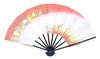 Love Chirashi Black Lacquered Fan for Dancing Fan, 1209-13, Double-Leg Pattern, Gradient, 9.5 Inches, Bone, Box, (Pink)