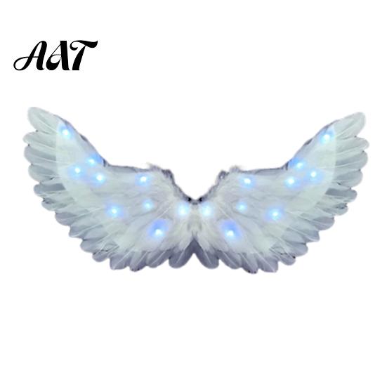 Lightweight Angel Wings with Straps LED Light Up Feather Costume for Kids, Swan Glowing Fairy Wings, Halloween Cosplay Party Performance Props