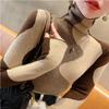 High Neck Sweater for Women Autumn and Winter New Autumn Winter Base Sweater High-end Pullover Color Blocked Knit Inner Layer