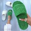 Fashion 2024 New Plush Women Slippers Female Cute Solid Color Cotton Slippers Home Comfortable Shoes Indoor Furry Slide Slippers Flats