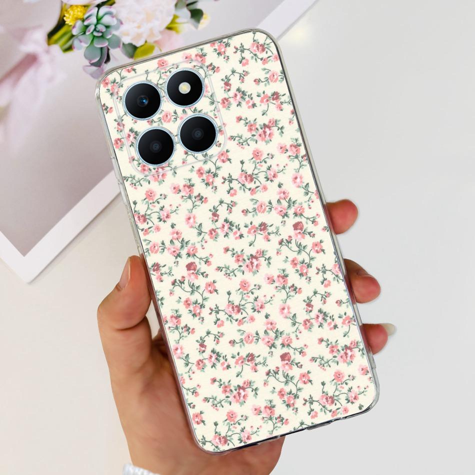 For Honor X6a Phone Case HonorX6a X 6A 4G WDY-LX1 Cute Butterfly Flower Painted Soft Silicone TPU Back Cover Bumper