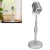 Vintage Microphone Toy Prop, Classic Retro Dynamic Microphone, Simulation Old-Fashioned Microphone with Stable Base and Support Rod for Photography (S