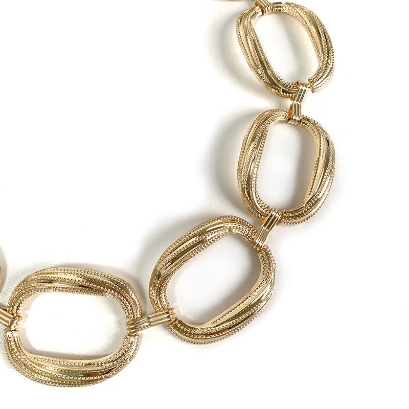 Надписываемый для женской модной нерегулярной формы, геометрические поясные цепочки, атмосферный и универсальный классический пояс