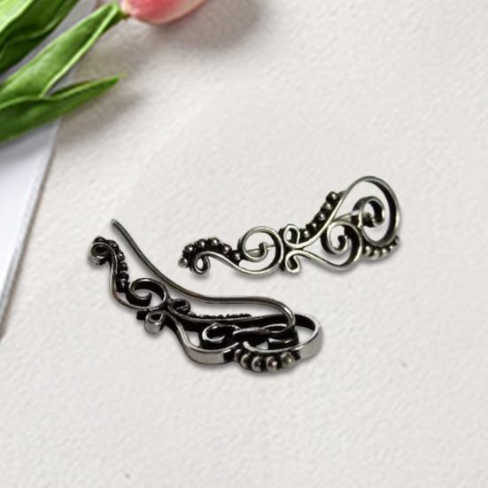 1/2шт металлические серьги-криперы регулируемая форма уха гипоаллергенный дизайн феникс символизирует возрождение серьги-точки