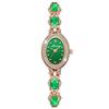 Watch Bracelet Green Crystal Cute Stylish Waterproof Arm Watch Quartz Simple Brand Ranking Present Luxury Bangle Small Watch Rose Gold Watch for Women