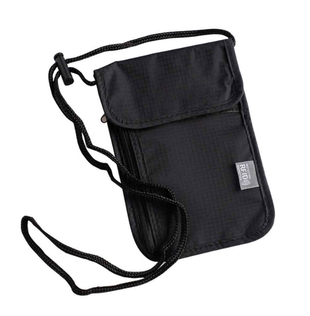 Passport Case with RFID Guard and Security Hanging Pouch for Going Small Storage Hanging Neck Holder with Back Zipper [Chaiclo] Function, Out,
