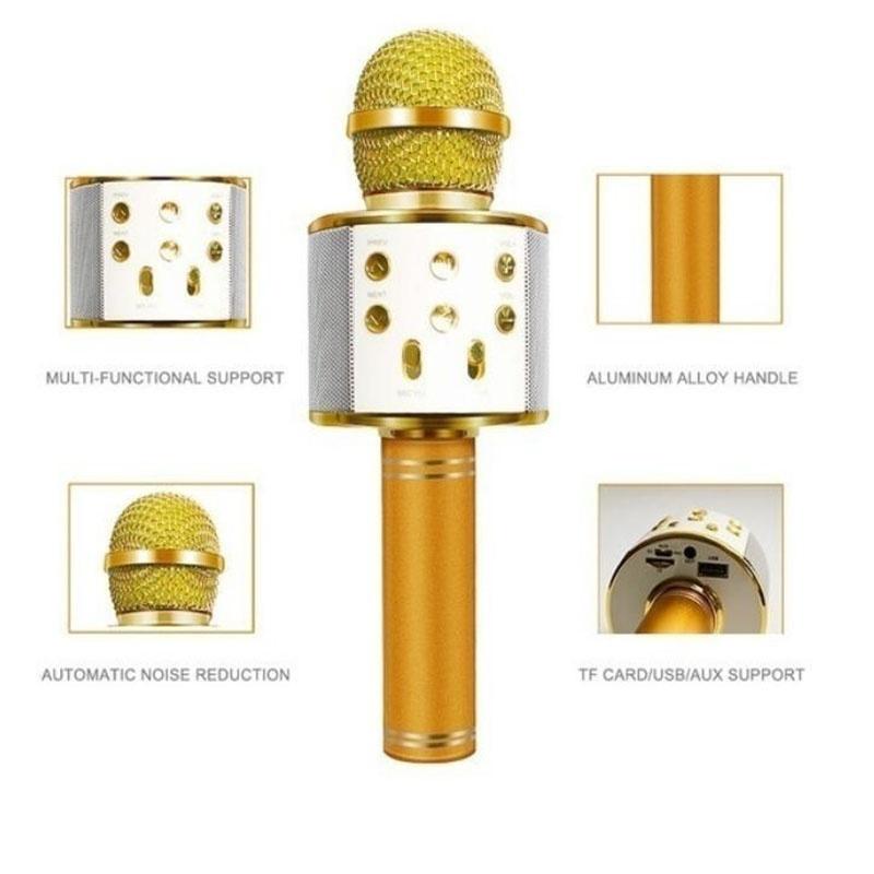 Bluetooth Microphone Wireless Professional Condenser Karaoke Mic Stand Radio Microphone Recording Studio Microphone
