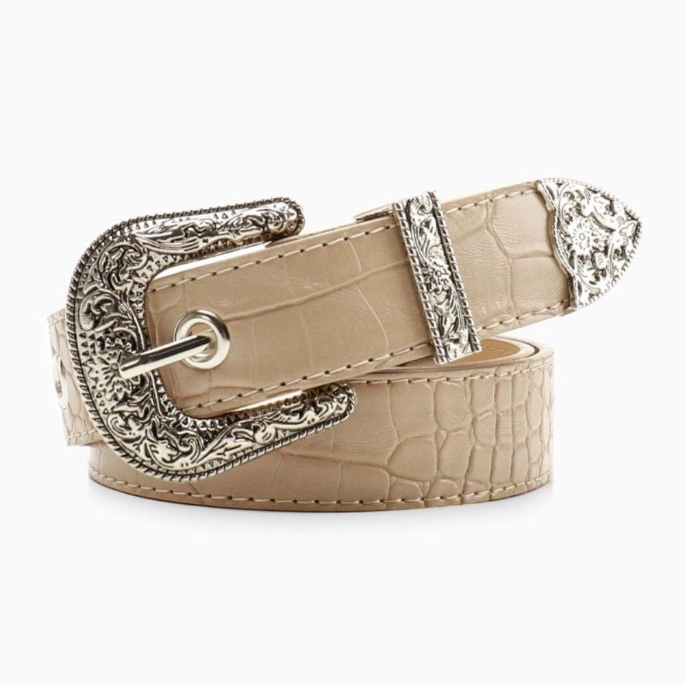 Pin Buckle Women Belt Punk PU Leather Waistbands Fashion Retro Waist Belt  Party