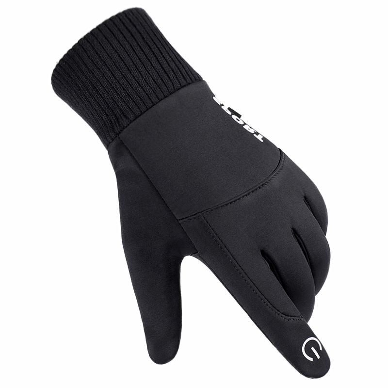 Зимние мужские перчатки для сенсорного экрана, теплые, плюс бархат, толстые, водонепроницаемые, ветрозащитные для езды, вождения, активного отдыха