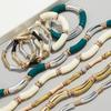 New Acrylic Bamboo Curved Tube Choker Necklaces Bracelet for Women Men Boho Resin Stackable Elbow Beaded Necklace 2025 Jewelry