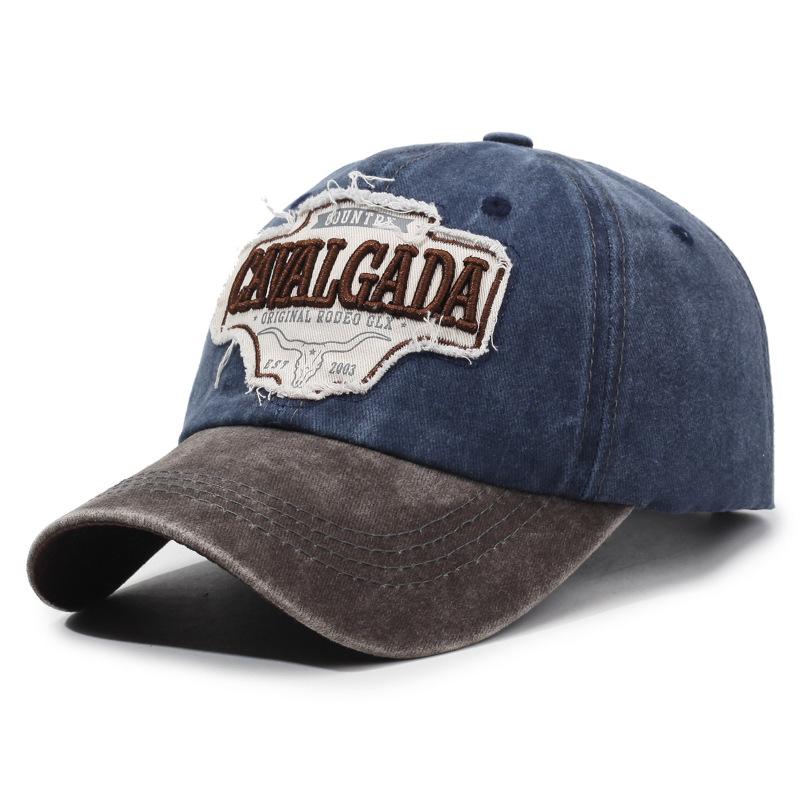 American Retro Washed Soft Top Embroidered Baseball Cap Female Face Small Sun Hat Street Casual Cap Male
