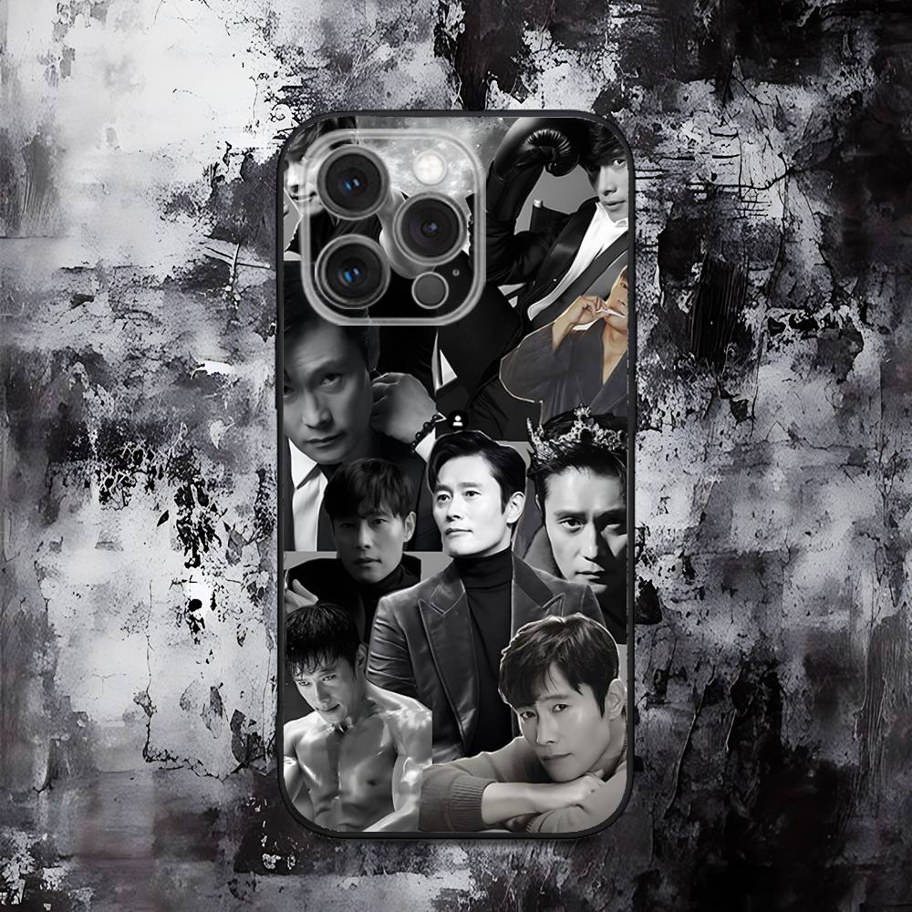 Чехол для телефона Lee B-Byung H-Hun Для iPhone 16,15,14,13,12,11,Pro,Max,Plus,X,XS,SE,E,Mini, Мягкий силиконовый черный чехол